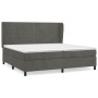 Cama box spring con colchón terciopelo gris oscuro 200x200 cm de vidaXL, Camas y somieres - Ref: Foro24-3129172, Precio: 654,...