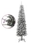 Schmaler künstlicher Weihnachtsbaum mit Schnee aus PVC und PE 210 cm von vidaXL, Weihnachtsbäume - Ref: Foro24-345196, Preis:...