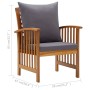 Garden furniture and cushions set 5 pieces solid acacia wood by vidaXL, Garden sets - Ref: Foro24-3057981, Price: 645,75 €, D...