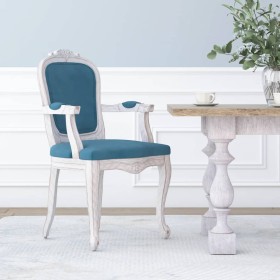 Blue velvet dining chair 62x59.5x100.5 cm by vidaXL, dining chairs - Ref: Foro24-344459, Price: 165,10 €, Discount: %