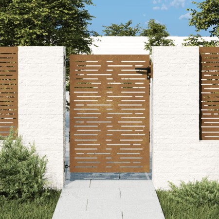 Puerta de jardín acero corten diseño cuadrado 85x150 cm de vidaXL, Puertas de jardín - Ref: Foro24-153247, Precio: 237,16 €, ...