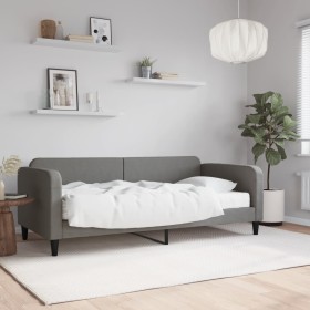 Sofa bed with dark gray fabric mattress 90x200 cm by vidaXL, Beds and slatted bases - Ref: Foro24-3196799, Price: 343,60 €, D...