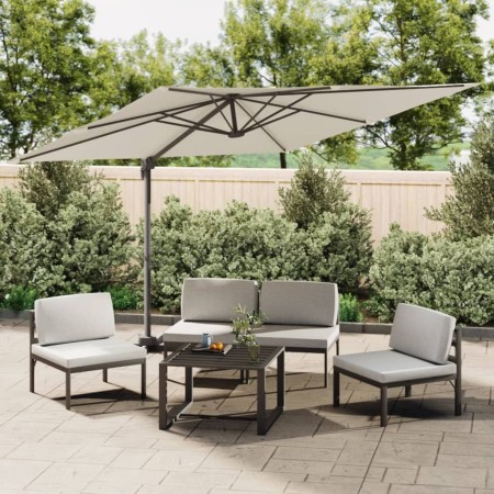 Hanging parasol with sand white aluminum pole 400x300cm by vidaXL, Umbrellas - Ref: Foro24-319912, Price: 203,24 €, Discount: %