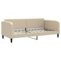 Sofá cama con colchón tela crema 90x200 cm de vidaXL, Camas y somieres - Ref: Foro24-3196802, Precio: 345,62 €, Descuento: %