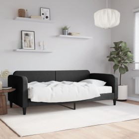 Sofá cama con colchón tela negro 90x200 cm de vidaXL, Camas y somieres - Ref: Foro24-3196800, Precio: 341,99 €, Descuento: %