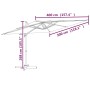 Hanging parasol with sand white aluminum pole 400x300cm by vidaXL, Umbrellas - Ref: Foro24-319912, Price: 203,24 €, Discount: %