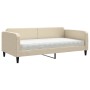 Sofa bed with cream fabric mattress 100x200 cm by vidaXL, Beds and slatted bases - Ref: Foro24-3196807, Price: 386,98 €, Disc...