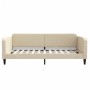 Sofa bed with cream fabric mattress 100x200 cm by vidaXL, Beds and slatted bases - Ref: Foro24-3196807, Price: 386,98 €, Disc...