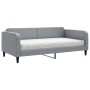 Sofa bed with light gray fabric mattress 100x200 cm by vidaXL, Beds and slatted bases - Ref: Foro24-3196803, Price: 348,90 €,...