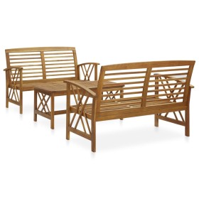 Gartenmöbel-Set 3-teilig aus massivem Akazienholz von vidaXL, Gartensets - Ref: Foro24-3057984, Preis: 296,99 €, Rabatt: %