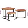 Stackable tables 3 pieces solid acacia wood by vidaXL, Coffee table - Ref: Foro24-353900, Price: 102,03 €, Discount: %