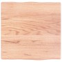 Treated wood table top with natural brown edge 40x40x(2-4) cm by vidaXL, Table tops - Ref: Foro24-363927, Price: 35,92 €, Dis...