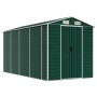 Cobertizo de jardín acero galvanizado verde 191x385x198 cm de vidaXL, Cobertizos - Ref: Foro24-3188234, Precio: 693,83 €, Des...