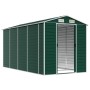 Cobertizo de jardín acero galvanizado verde 191x385x198 cm de vidaXL, Cobertizos - Ref: Foro24-3188234, Precio: 693,83 €, Des...