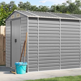 Light gray galvanized steel garden shed 191x725x198 cm by vidaXL, Sheds - Ref: Foro24-3188249, Price: 1,00 €, Discount: %