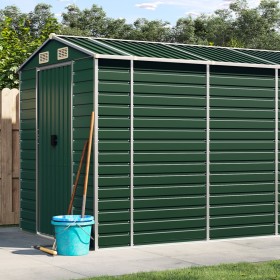 Green galvanized steel garden shed 191x555x198 cm by vidaXL, Sheds - Ref: Foro24-3188236, Price: 963,28 €, Discount: %