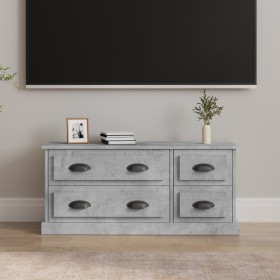 Concrete gray plywood TV cabinet 100x35.5x45 cm by vidaXL, TV Furniture - Ref: Foro24-816452, Price: 89,06 €, Discount: %