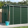 Green galvanized steel garden shed 191x725x198 cm by vidaXL, Sheds - Ref: Foro24-3188238, Price: 1,00 €, Discount: %