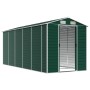 Cobertizo de jardín acero galvanizado verde 191x470x198 cm de vidaXL, Cobertizos - Ref: Foro24-3188235, Precio: 900,14 €, Des...