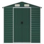 Cobertizo de jardín acero galvanizado verde 191x470x198 cm de vidaXL, Cobertizos - Ref: Foro24-3188235, Precio: 900,14 €, Des...