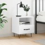 Engineered wood bedside table in glossy white, measuring 40x35x47.5cm. by vidaXL, Nightstands - Ref: Foro24-827424, Price: 42...