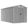 Cobertizo de jardín acero galvanizado gris claro 191x385x198 cm de vidaXL, Cobertizos - Ref: Foro24-3188245, Precio: 566,09 €...