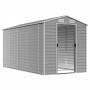 Cobertizo de jardín acero galvanizado gris claro 191x385x198 cm de vidaXL, Cobertizos - Ref: Foro24-3188245, Precio: 566,09 €...