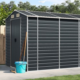 Garden shed anthracite galvanized steel 191x555x198 cm by vidaXL, Sheds - Ref: Foro24-3188258, Price: 822,99 €, Discount: %