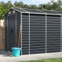 Garden shed anthracite galvanized steel 191x470x198 cm by vidaXL, Sheds - Ref: Foro24-3188257, Price: 823,30 €, Discount: %