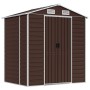 Brown galvanized steel garden shed 191x130x198 cm by vidaXL, Sheds - Ref: Foro24-3188264, Price: 331,58 €, Discount: %