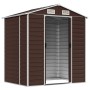 Cobertizo de jardín acero galvanizado marrón 191x130x198 cm de vidaXL, Cobertizos - Ref: Foro24-3188264, Precio: 331,58 €, De...