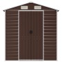 Brown galvanized steel garden shed 191x130x198 cm by vidaXL, Sheds - Ref: Foro24-3188264, Price: 331,58 €, Discount: %