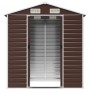 Brown galvanized steel garden shed 191x130x198 cm by vidaXL, Sheds - Ref: Foro24-3188264, Price: 331,58 €, Discount: %