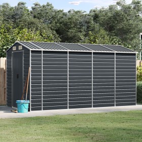 Galvanized steel garden shed anthracite 191x385x198 cm by vidaXL, Sheds - Ref: Foro24-3188256, Price: 661,99 €, Discount: %