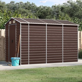 Cobertizo de jardín acero galvanizado marrón 191x300x198 cm de vidaXL, Cobertizos - Ref: Foro24-3188266, Precio: 539,99 €, De...