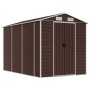 Cobertizo de jardín acero galvanizado marrón 191x300x198 cm de vidaXL, Cobertizos - Ref: Foro24-3188266, Precio: 514,43 €, De...