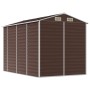 Cobertizo de jardín acero galvanizado marrón 191x300x198 cm de vidaXL, Cobertizos - Ref: Foro24-3188266, Precio: 514,43 €, De...