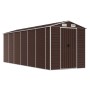 Cobertizo de jardín acero galvanizado marrón 191x555x198 cm de vidaXL, Cobertizos - Ref: Foro24-3188269, Precio: 857,06 €, De...