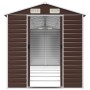 Cobertizo de jardín acero galvanizado marrón 191x555x198 cm de vidaXL, Cobertizos - Ref: Foro24-3188269, Precio: 857,06 €, De...