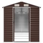 Galvanized steel garden shed in brown, 191x470x198 cm. by vidaXL, Sheds - Ref: Foro24-3188268, Price: 822,21 €, Discount: %