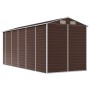 Cobertizo de jardín acero galvanizado marrón 191x470x198 cm de vidaXL, Cobertizos - Ref: Foro24-3188268, Precio: 767,38 €, De...