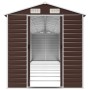 Brown galvanized steel garden shed 191x895x198 cm by vidaXL, Sheds - Ref: Foro24-3188273, Price: 1,00 €, Discount: %