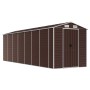 Cobertizo de jardín acero galvanizado marrón 191x640x198 cm de vidaXL, Cobertizos - Ref: Foro24-3188270, Precio: 926,52 €, De...