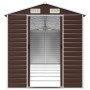 Cobertizo de jardín acero galvanizado marrón 191x640x198 cm de vidaXL, Cobertizos - Ref: Foro24-3188270, Precio: 926,52 €, De...