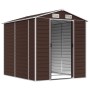 Cobertizo de jardín acero galvanizado marrón 191x215x198 cm de vidaXL, Cobertizos - Ref: Foro24-3188265, Precio: 421,66 €, De...