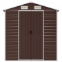 Brown galvanized steel garden shed 191x810x198 cm by vidaXL, Sheds - Ref: Foro24-3188272, Price: 1,00 €, Discount: %