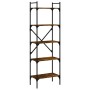 Bookcase with 5 shelves smoked oak wood 56x31.5x174 cm by vidaXL, Bookcases and shelves - Ref: Foro24-833345, Price: 59,99 €,...