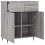 Aparador de madera de ingeniería gris Sonoma 69,5x34x90 cm de vidaXL, Aparadores - Ref: Foro24-827962, Precio: 84,42 €, Descu...