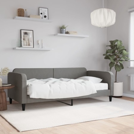 Sofa bed with dark gray fabric mattress 90x190 cm by vidaXL, Beds and slatted bases - Ref: Foro24-3196809, Price: 333,73 €, D...