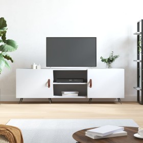 Mueble para TV madera de ingeniería blanco 150x30x50 cm de vidaXL, Muebles TV - Ref: Foro24-829068, Precio: 81,99 €, Descuent...